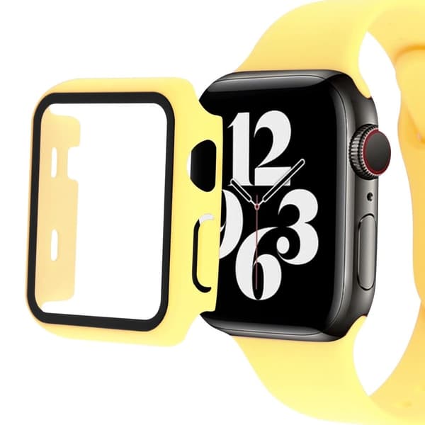 Apple Watch SE 2022 (40mm) cover with tempered glass screen protector - Yellow Gul