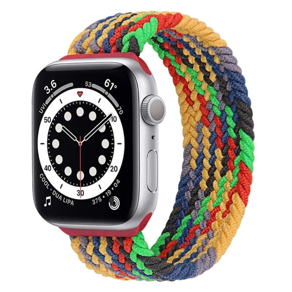 Apple Watch (41 mm) elastisk klokkerem - Fargerik Grønn / Størrelse: S Multicolor