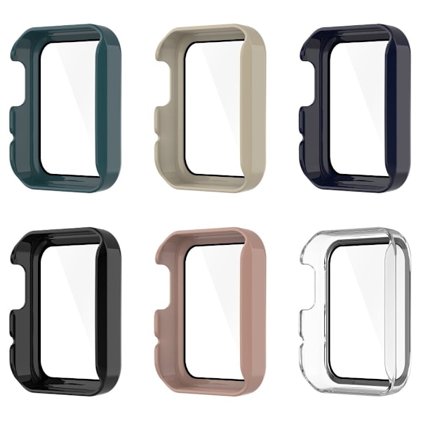 Xiaomi Mi Watch Lite / Redmi Watch simpelt cover med skærmbeskytter i hærdet glas - Sort Black