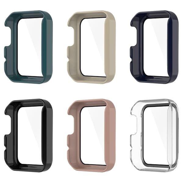 Xiaomi Mi Watch Lite / Redmi Watch simple cover with tempered glass screen protector - Black Svart