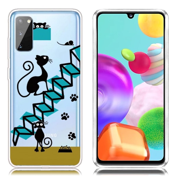 Deco Samsung Galaxy A41 skal - Trappa Svart