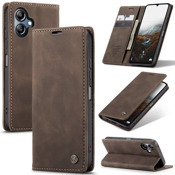 CaseMe Samsung Galaxy A06 vintage-etui - Kaffe Brown