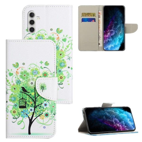 Wonderland Samsung Galaxy A24 4G Flip Etui - Grønt Træ Green