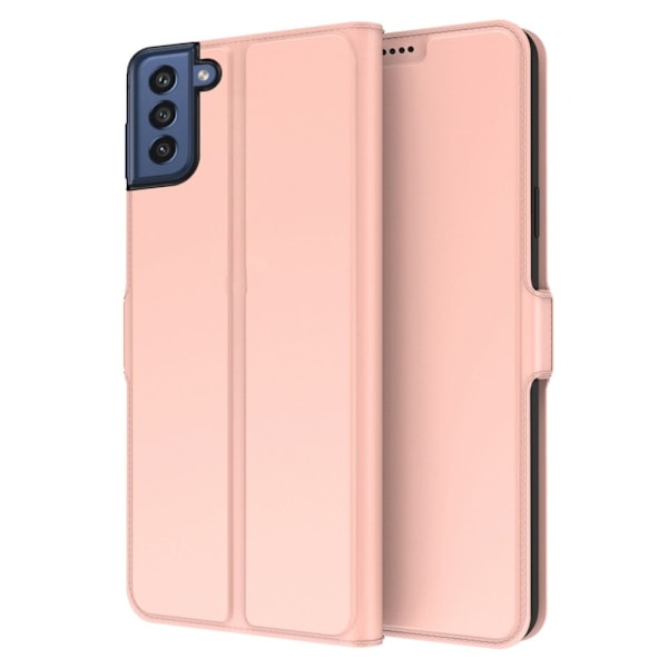 Smidigt och tunt PU-läder Samsung Galaxy S21 FE fodral - Rosa Rosa
