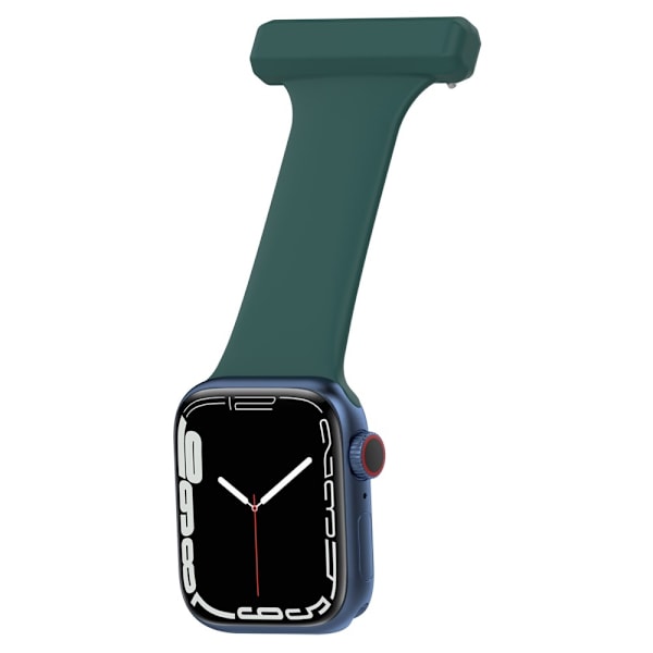 Apple Watch Series 8 (41mm) silikone-urrem til ophængning - Sortliggrøn Green