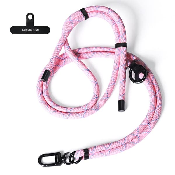 160 cm axelrem för telefon med patch - Kors / Rosa Rosa