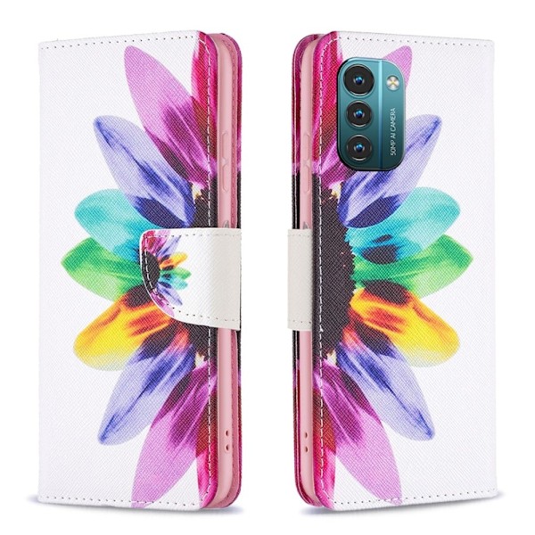 Wonderland Nokia G11 / Nokia G21 flip kuoret - Auringonkukka Multicolor