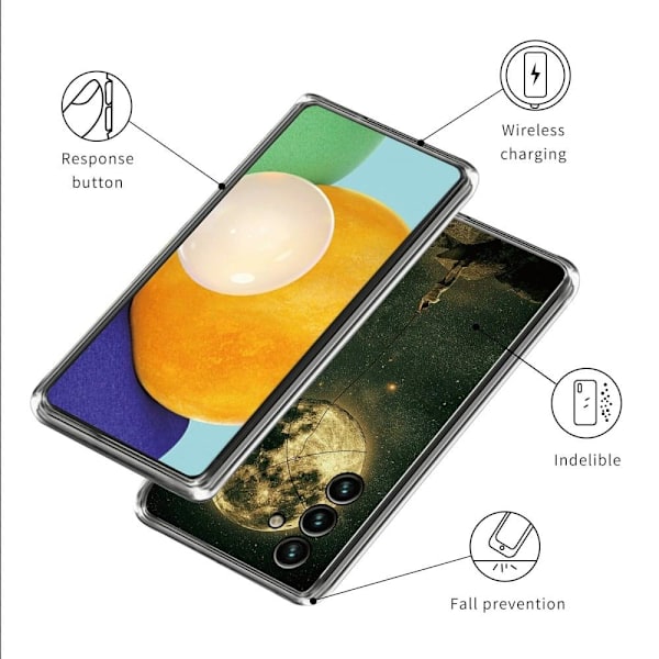Deco Samsung Galaxy A54 Etui - Måne Brown