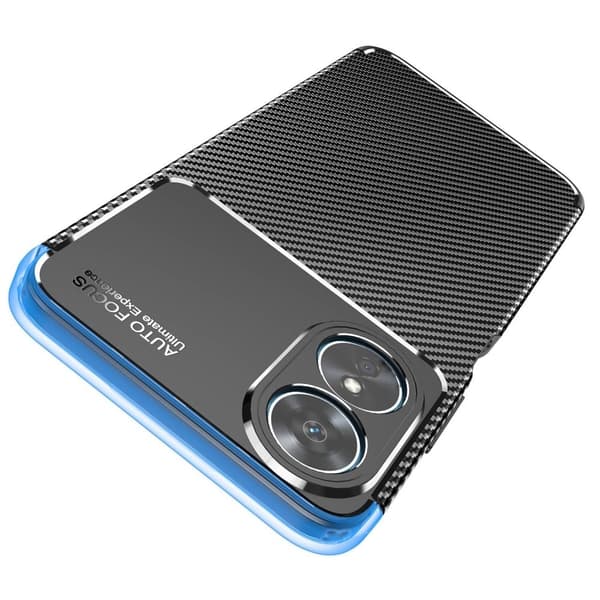 Carbon Shield Oppo A17 cover - Sort Black