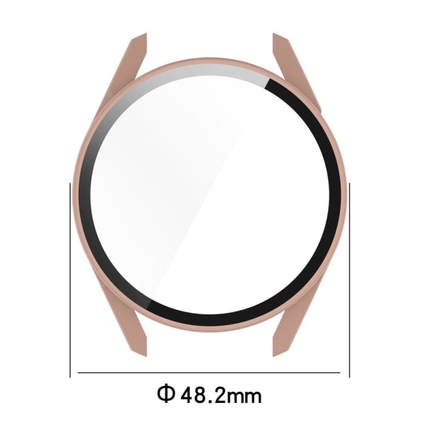 Huawei Watch GT 3 (46mm) PC cover with HD tempered glass - Beige Beige