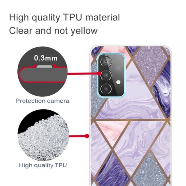 Marble design Samsung Galaxy A72 5G kotelot - Kolmiot Ja Kolmiot Multicolor