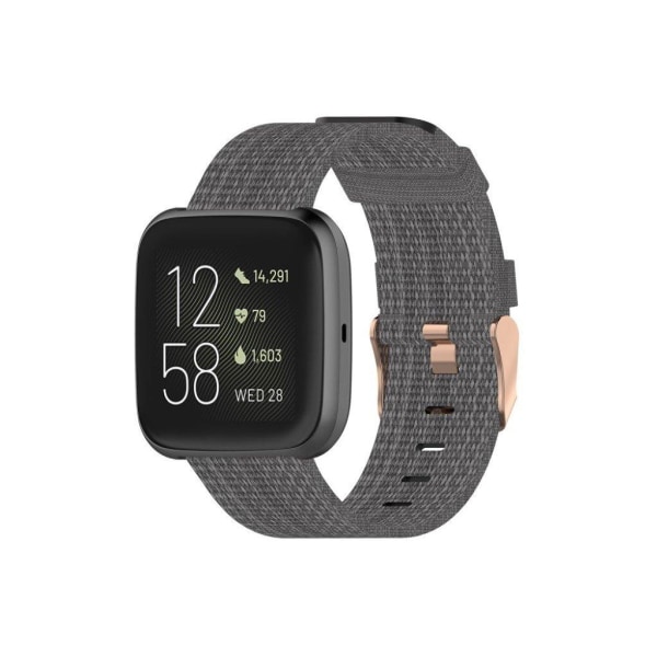 Fitbit Versa / Versa 2 / Blaze klockarmband i nylon - Mörkgrå Silvergrå