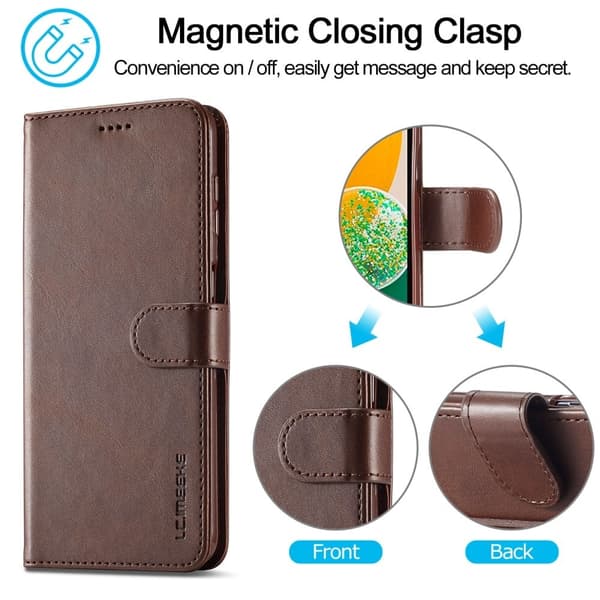 LC.Imeeke Samsung Galaxy A13 5G Flippetui - Mørkebrun Brown