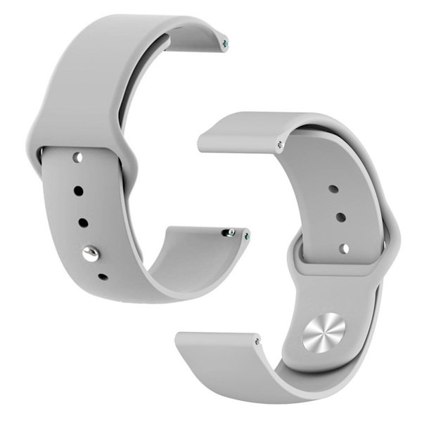 Samsung Galaxy Watch Active fleksibel silikone Urrem - Grå Silver grey