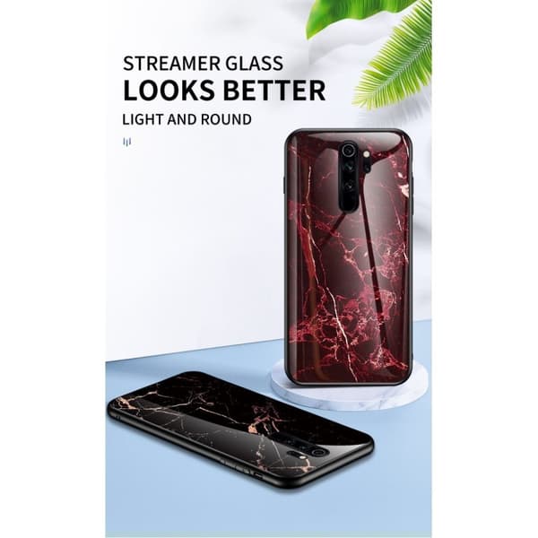 Fantasy Marble Xiaomi Redmi Note 8 Pro Cover - Rød Red