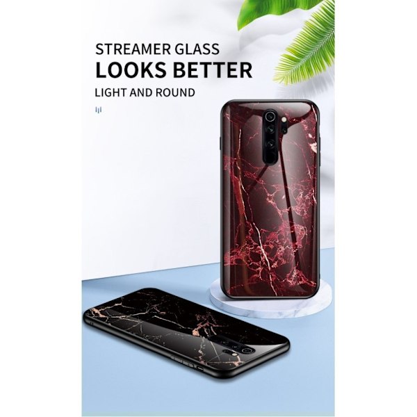 Fantasy Marmor Xiaomi Redmi Note 8 Pro skal - Röd Röd