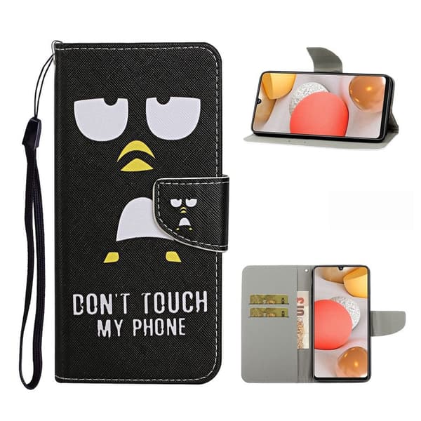 Wonderland Samsung Galaxy A42 5G Flippetui - Don't Touch My Phone Black