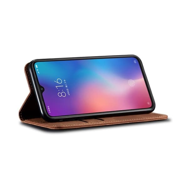 Jeans Xiaomi Mi 9 Pro Flip case - Kaffe Brown