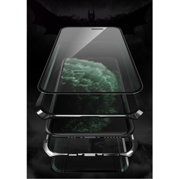 Luphie Bat iPhone 11 Pro Max Alu-Bumper + Glass - Black Svart