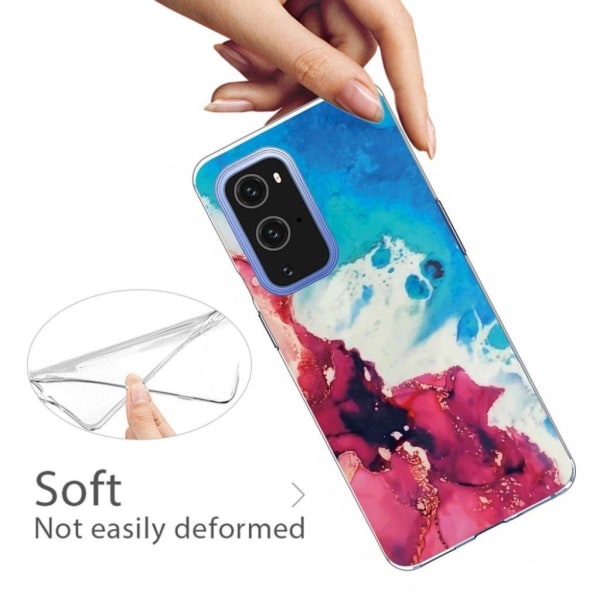 Marble OnePlus 9 Pro case - Splash of Red and Blue Multicolor
