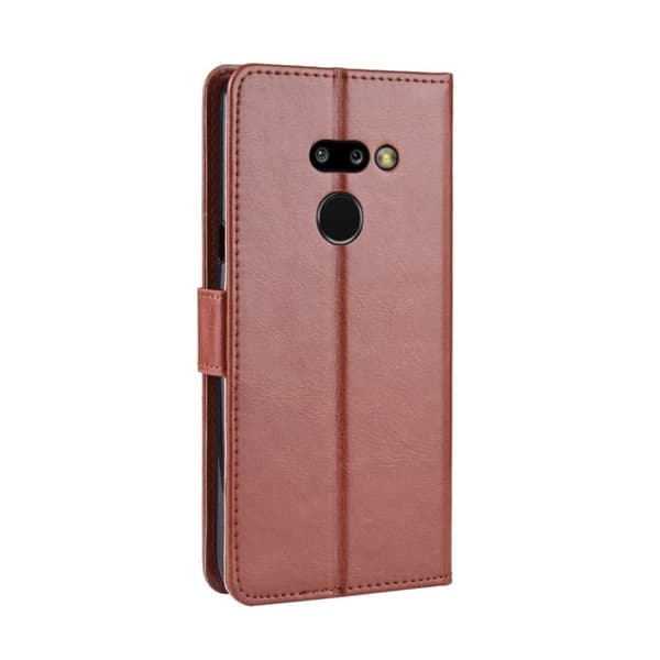 Crazy Horse LG G8 ThinQ skinnveske - Brun Brown