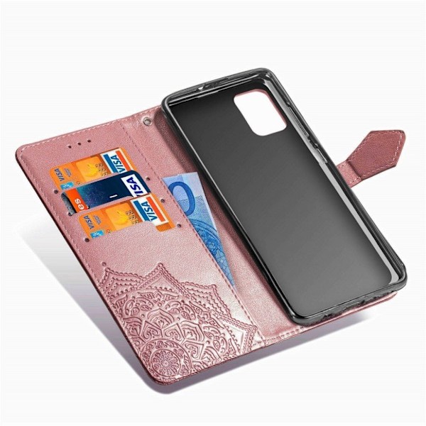Mandala läder Samsung Galaxy A51 5G fodral - Rosa Rosa