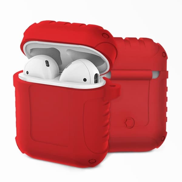 Airpods støtsikker silikonetui - Rød Red