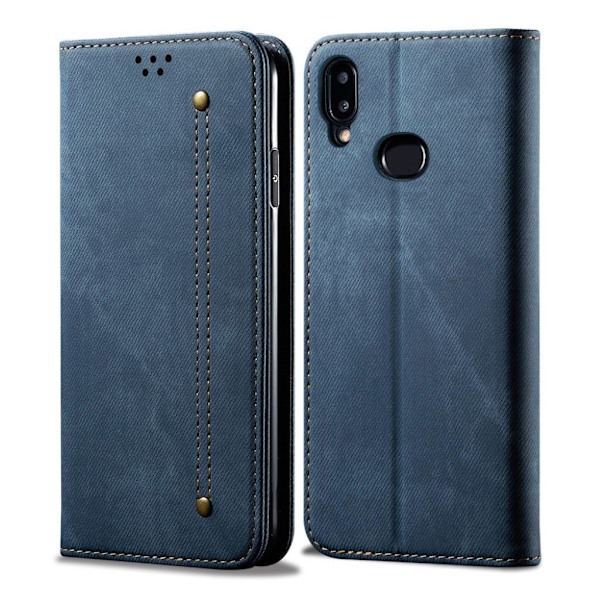 Jeans Samsung Galaxy A10s fodral - Blå Blå