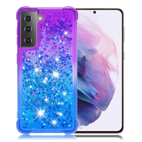 Prinsessa Samsung Galaxy S21 suojakuori - violetti / taivaansininen