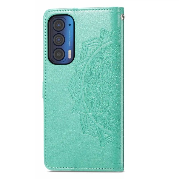 Mandala Motorola Edge (2021) Flip Etui - Grøn Green