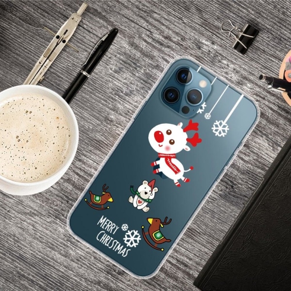 Christmas iPhone 14 Pro case - Trojan Bear Deer multifärg