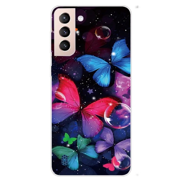 Deco Samsung Galaxy S22 skal - Färgglada Fjärilar multifärg
