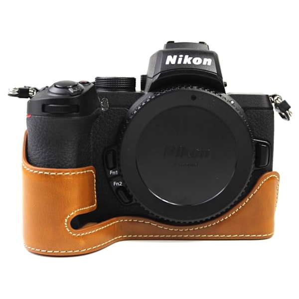 Nikon Z50 kestävä nahkakotelo - Ruskea Brown