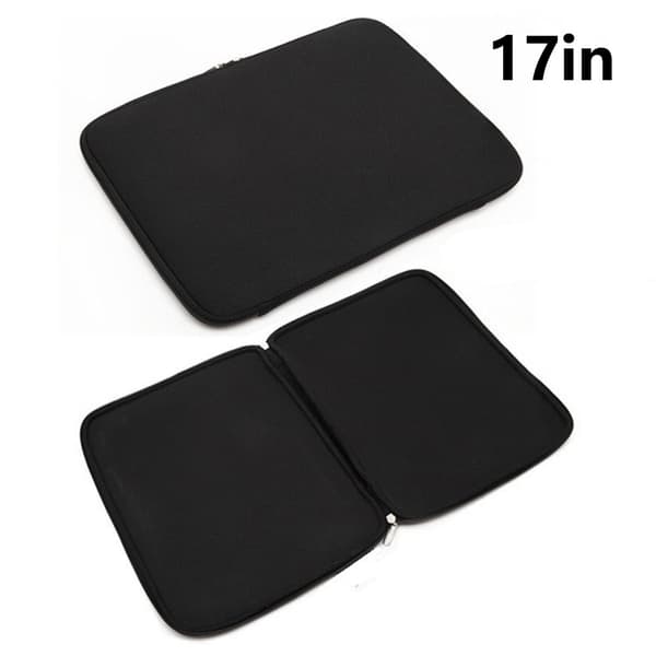 A03 17 tommer Laptop Sleeve Bag Neopren Carrying Bag uden elastikbånd Tablet Briefcase Black