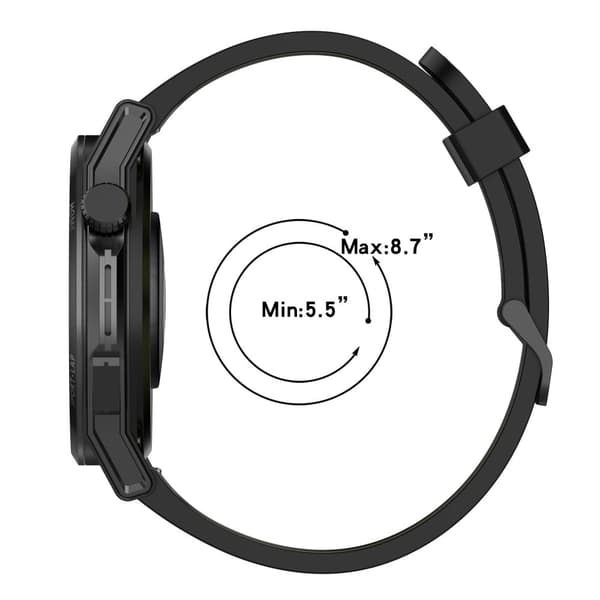 22 mm universal tofarget klokkerem i silikon - Hvit / Svart White