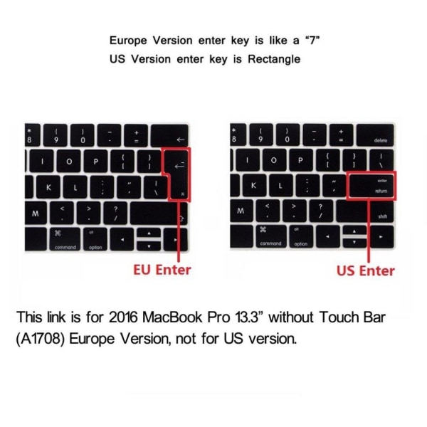 HAT PRINCE MacBook Pro 13.3 tum A1708 utan touch skyddsskal plas Svart