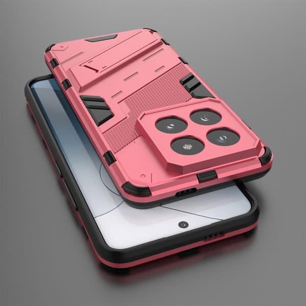 Støtsikkert hybriddeksel med et moderne preg for Xiaomi 14 Pro - Rosa Pink