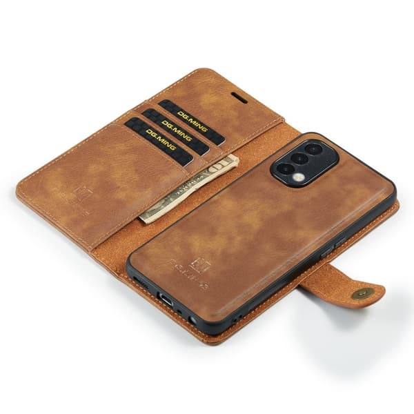 DG.Ming OnePlus Nord N200 5G 2-in-1 Lommebok Etui - Brun Brown