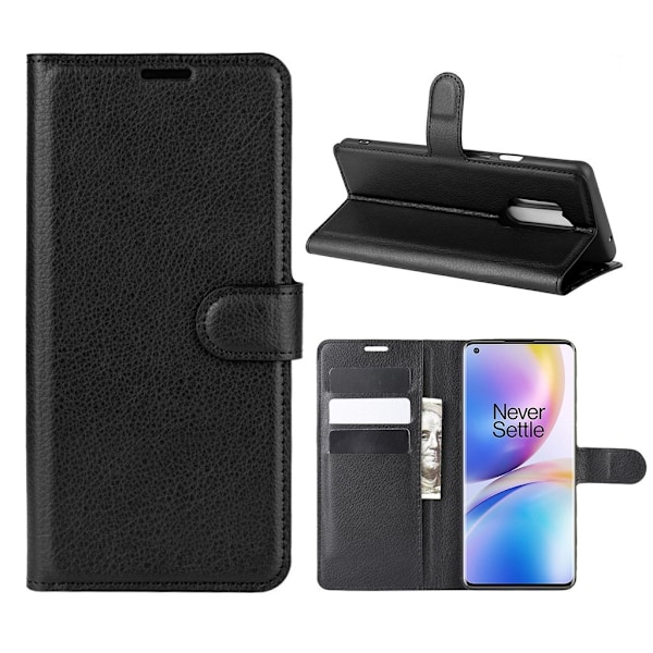 Classic OnePlus 8 Pro flip etui - Sort Black