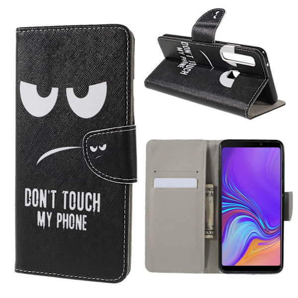 Samsung Galaxy A9 (2018) kryds tekstur læder flip etui - Do not Touch My Phone Multicolor