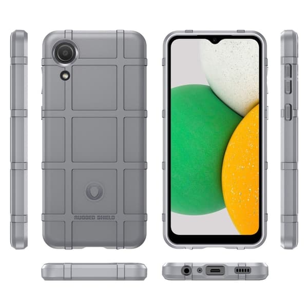 Rugged Shield Samsung Galaxy A03 Core skal - Silver/Grå Silvergrå