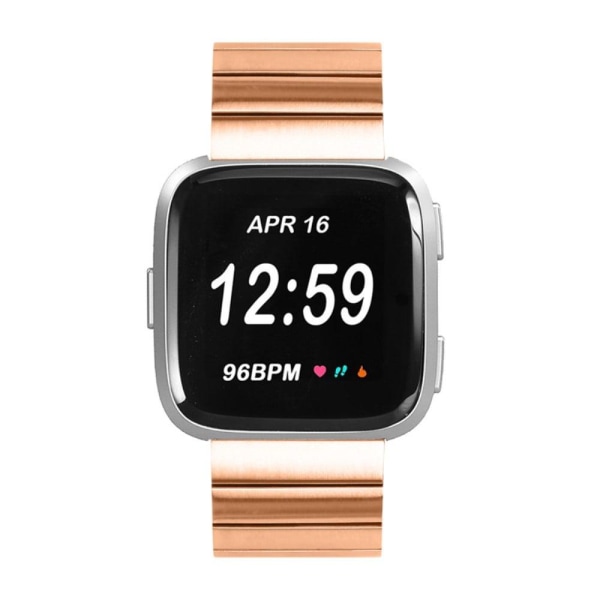 Fitbit Versa 2 / Versa Lite klockarmband i rostfritt stål - Roséguld Rosa