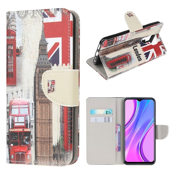 Wonderland Xiaomi Redmi 9 Flip etui - London bus Multicolor