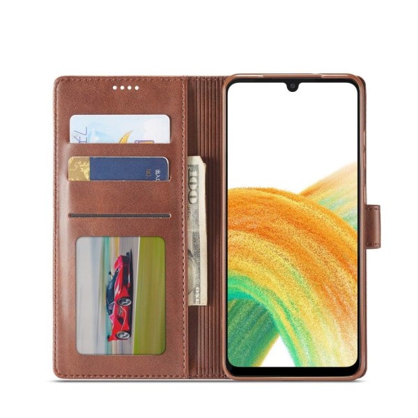 LC.IMEEKE Samsung Galaxy A33 5G flip case - Punainen Red