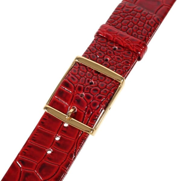 Apple Watch 44mm kellonhihna aidosta nahasta - Punainen Red