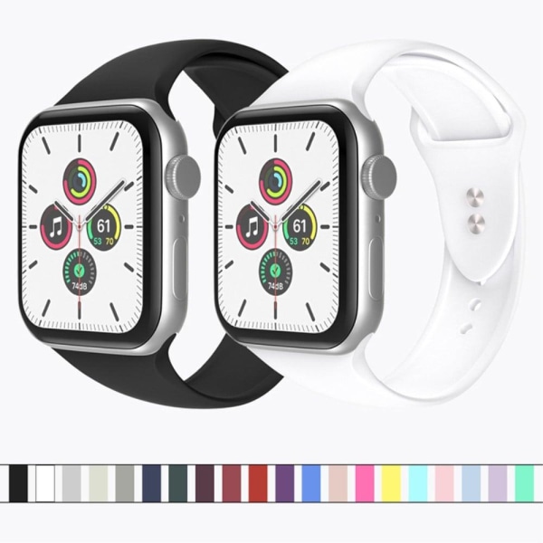 Apple Watch Series 8 (45mm) / Watch Ultra klockarmband i silikon - Mörkröd Storlek: S / M Röd