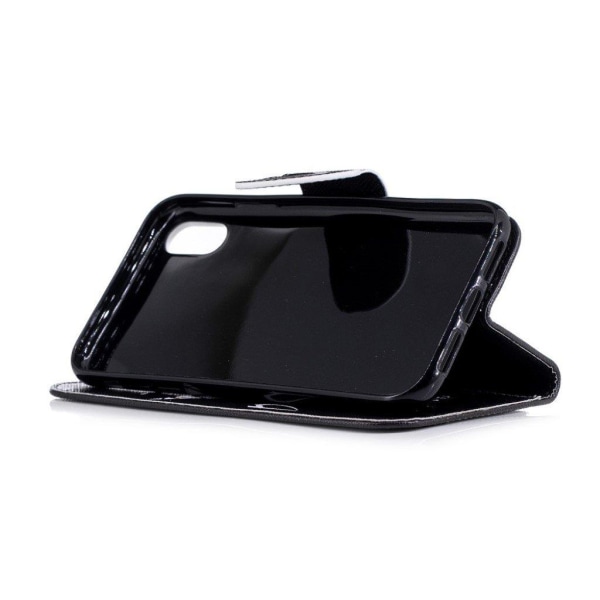 iPhone XR mobilfodral syntetläder silikon stående plånbok - Rör multifärg