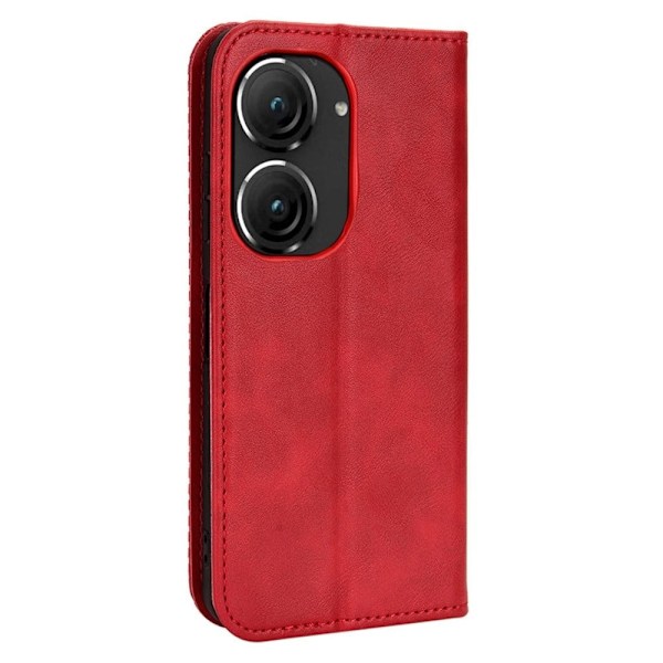 Bofink Vintage ASUS Zenfone 9 Nahkakotelo - Punainen Red