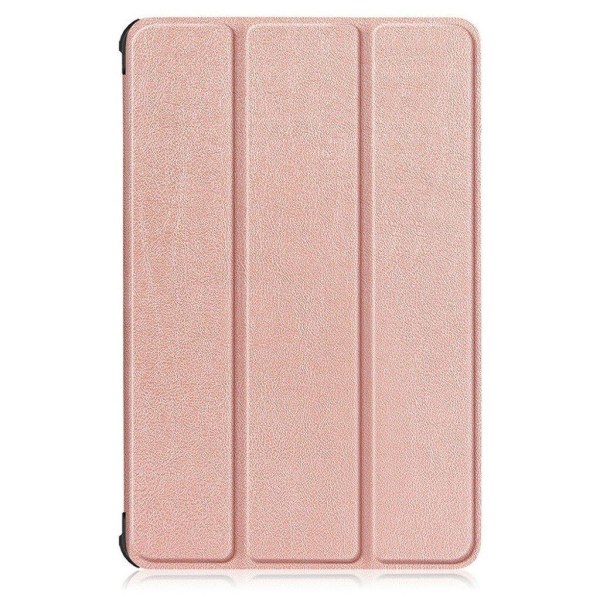 Lenovo Tab P11 Pro tri-fold lychee leather case - Rose Gold Pink