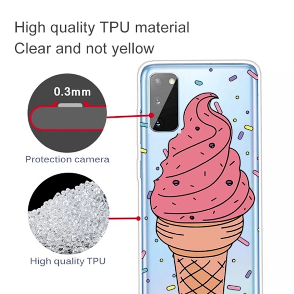Deco Samsung Galaxy A41 kuoret - Jäätelö Pink